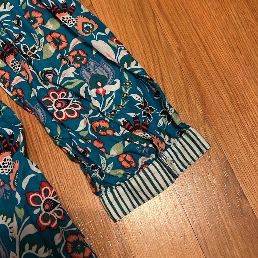 TALBOTS BLOUSE 100% cotton floral top size small - Picture 9 of 13